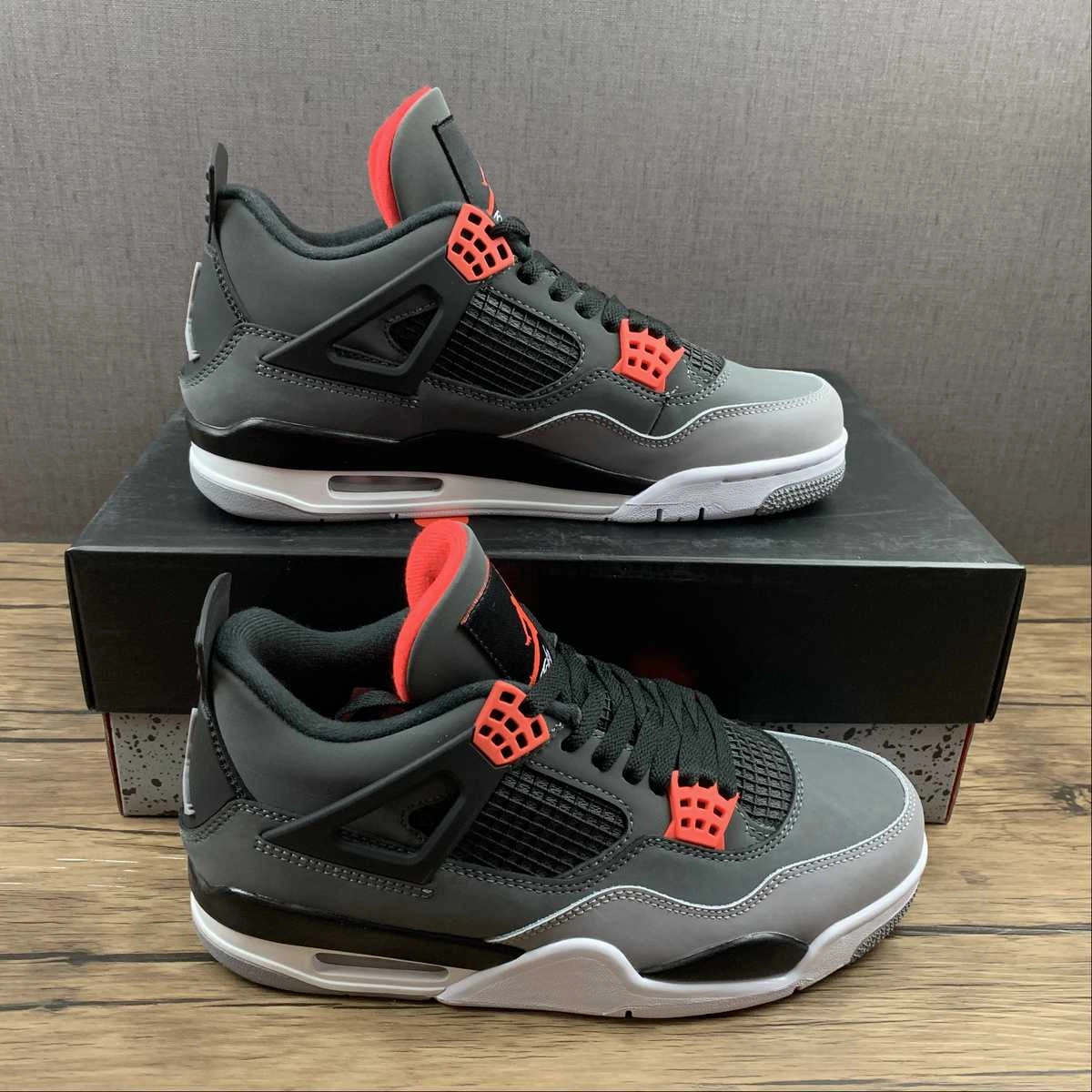 Torsion Rigidity System Air Jordan 4 Retro Infrared 23 Black Dark Grey Cement Grey DH6927-061