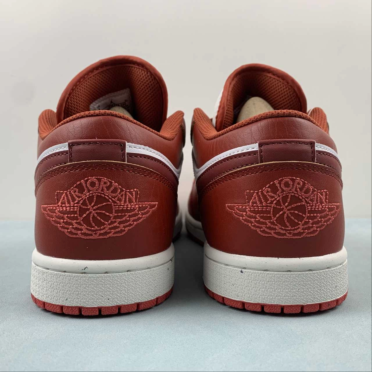 Air Jordan 1 Low Dune Red White Lobster Sail Vachetta Tan FJ3459-160 Hyper Responsive Cushioning