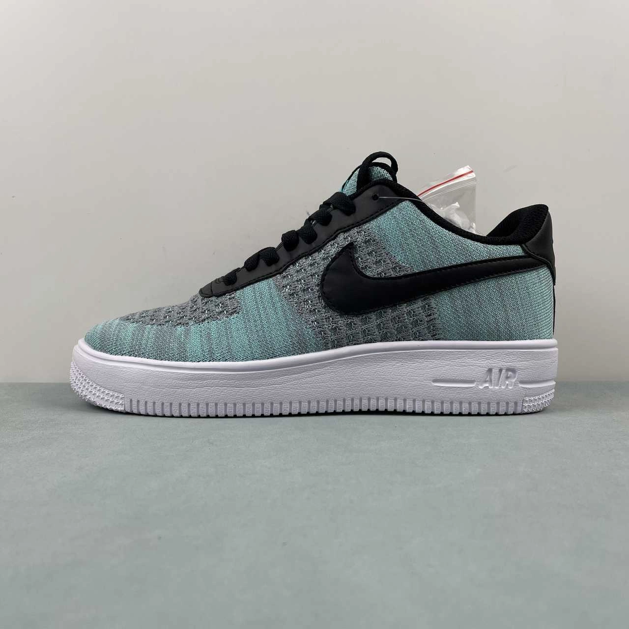 Lightweight Air Force 1 07 Low Flyknit 2.0 Turquoise Black CI0051-600