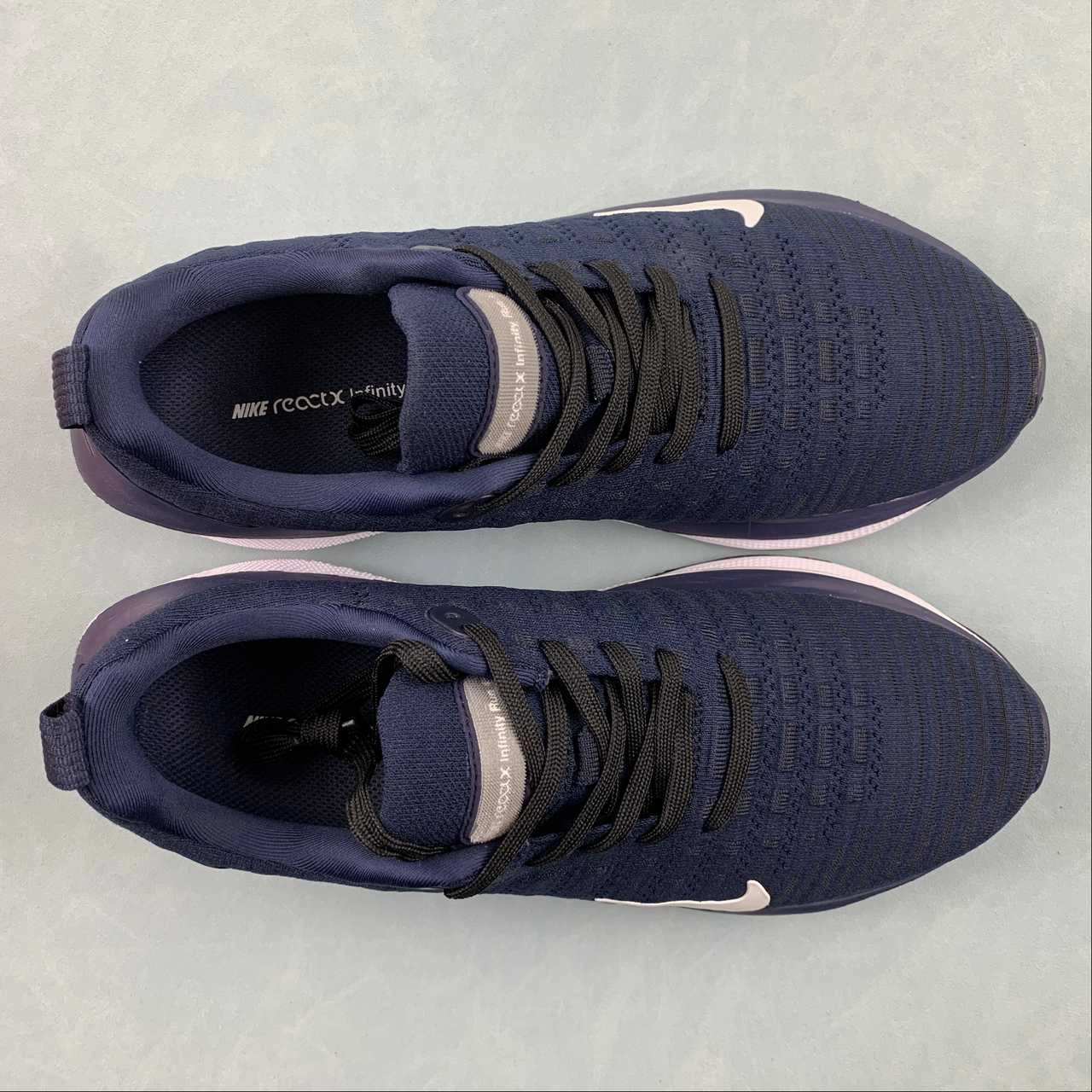 single - strap shoes Nike ReactX Infinity Run 4 College Navy Black Sail Platinum Tint DR2665-400