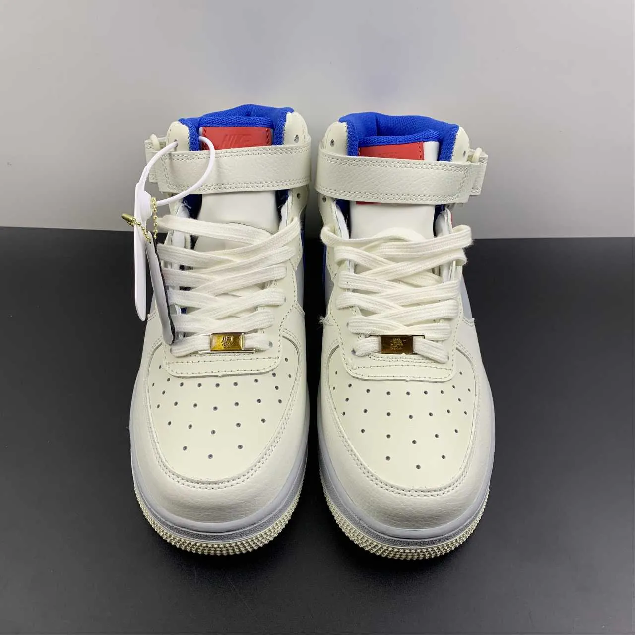 Air Force 1 07 Mid Toffee Light Gray Red Blue CW0088-928 Rain Hike Simple Choice