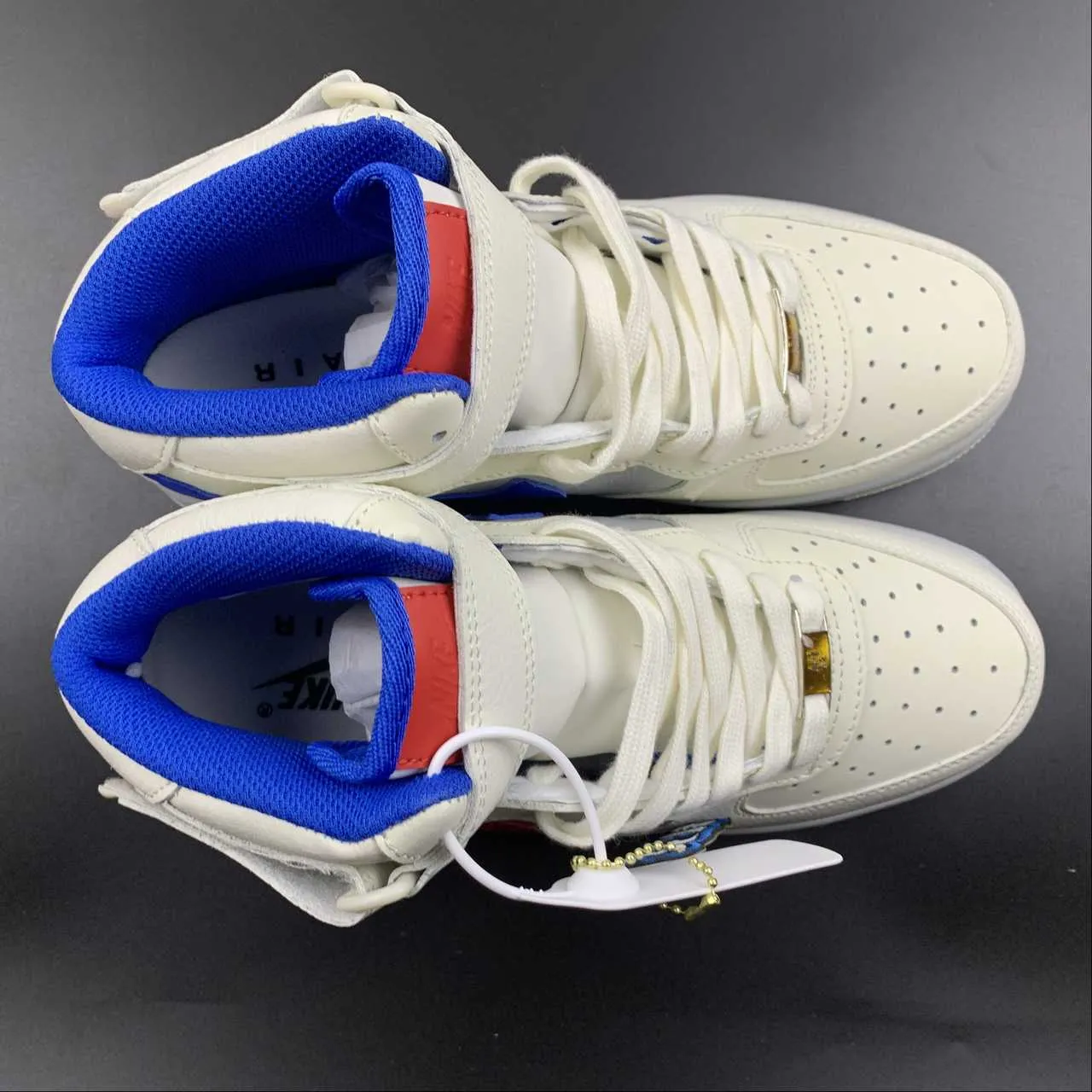 Air Force 1 07 Mid Toffee Light Gray Red Blue CW0088-928 Active Motion