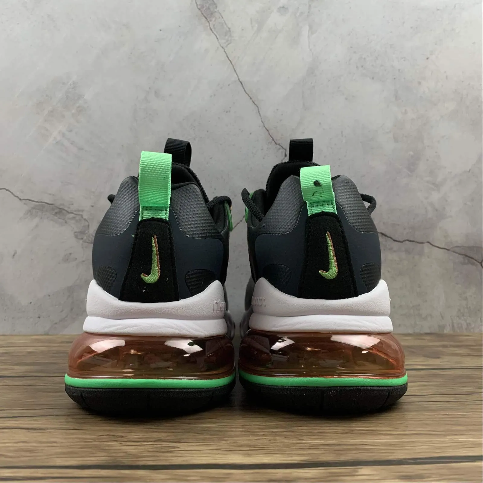 Air Max 270 React WW White Black Blue Green Gradient CK6457-001 Youth - runner high - top