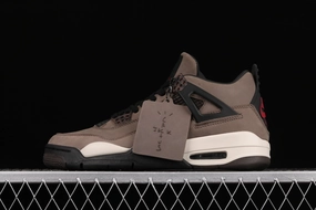 Carbon Fiber Reinforced Padded Design Air Jordan 4 Retro Travis Scott Dark Mocha Aj4-882335