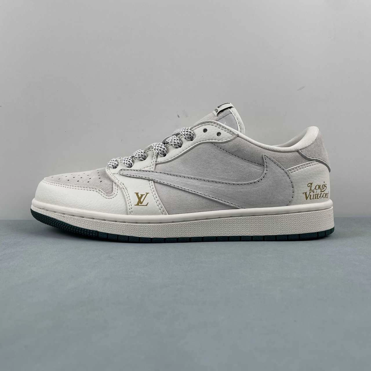 Lifestyle Choice Breathable mesh construction Fragment Design x Travis Scott x Air Jordan 1 Low OG SP LV Beige Gray LI5188-005