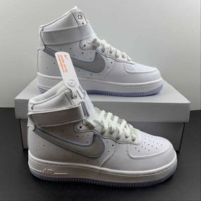 Air Force 1 High White Metallic Silver-White fashion pick