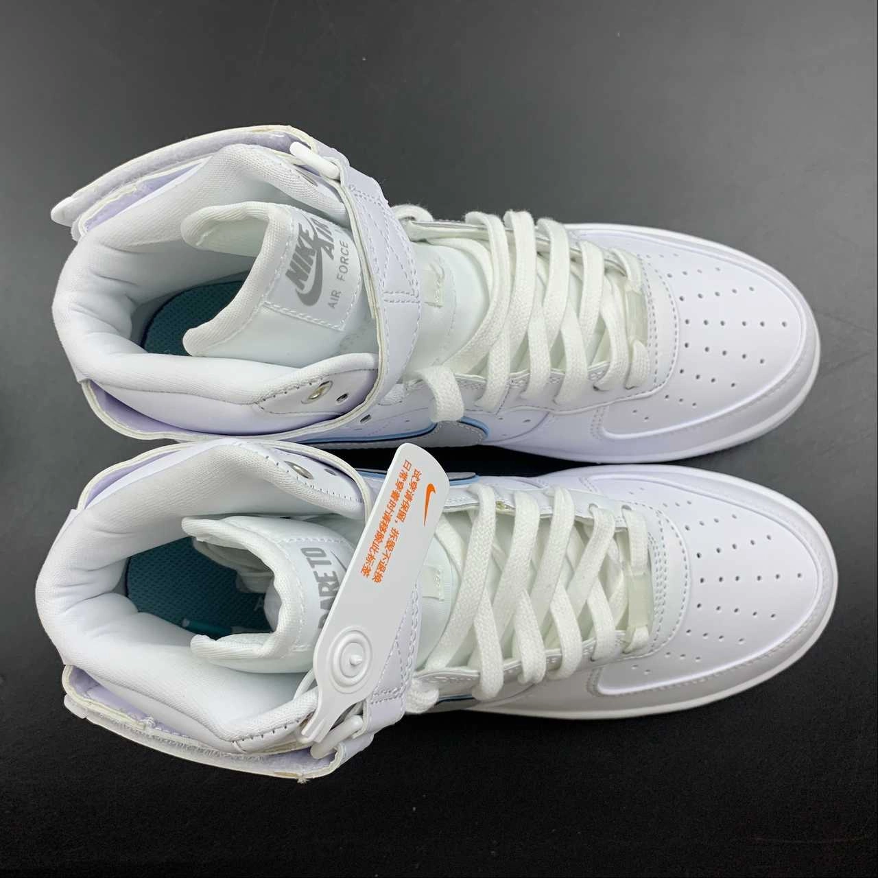 Air Force 1 High White Metallic Silver-White Durable Walk