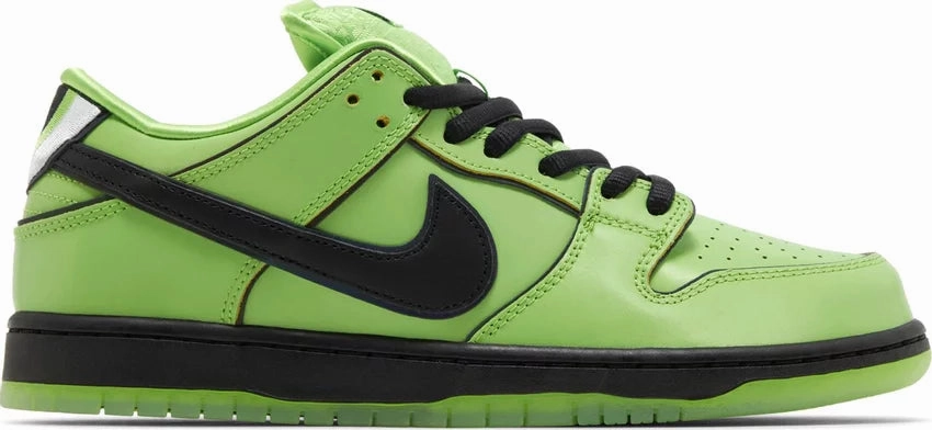Molded Midsole Tech Soft Traction Nike Dunk Low SB x The Powerpuff Girls Buttercup