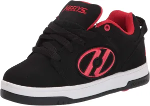 Heelys Boy's Voyager Tennis Shoe, Black/Red, 2 M US Big Kid