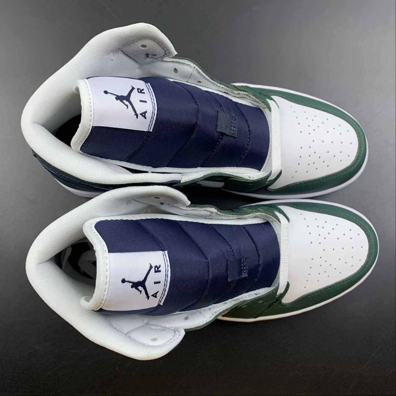 Air Jordan 1 Mid SE Noble Green Midnight Navy (2022) DZ5326-300 Slip Resistant Grooves Water resistant coating