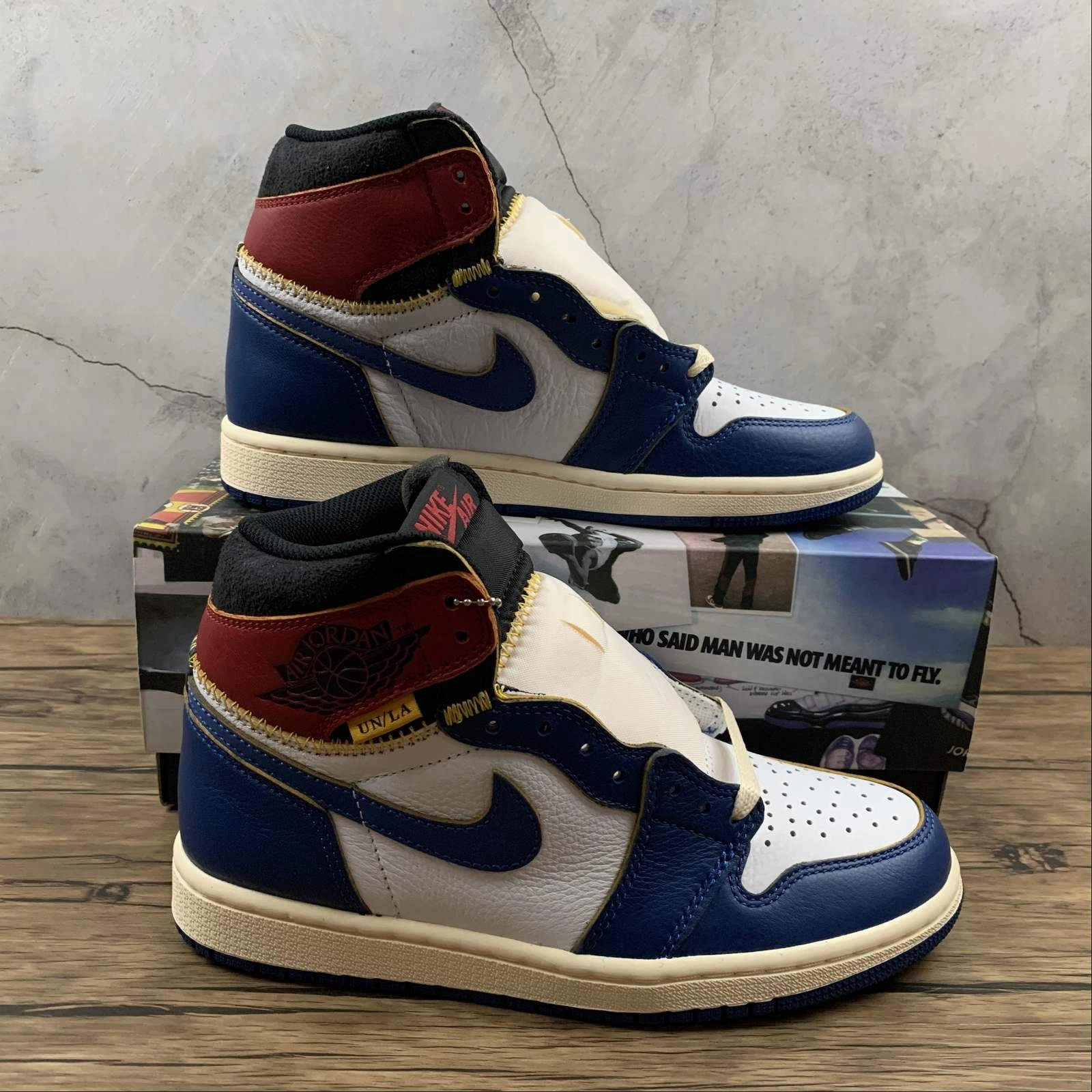 Air Jordan 1 Retro High NGR UN Storm Blue-Varsity-Red BV1300-146 Textured Grip Pattern