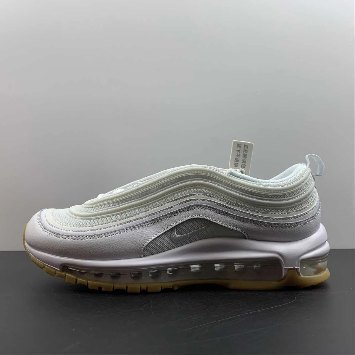 Air Max 97 White Light Gum Brown Blue DJ2740-100 healthy competition