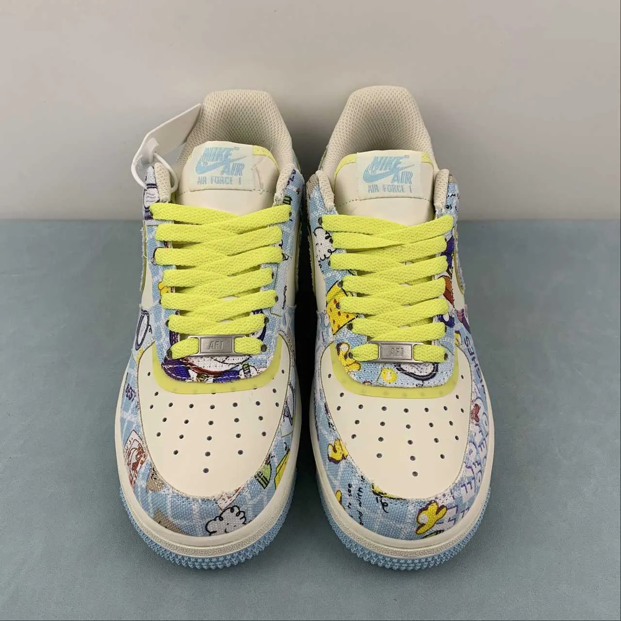 Air Force 1 07 Low Beige Light Blue Lemon Yellow FB0607-055 Durable Build