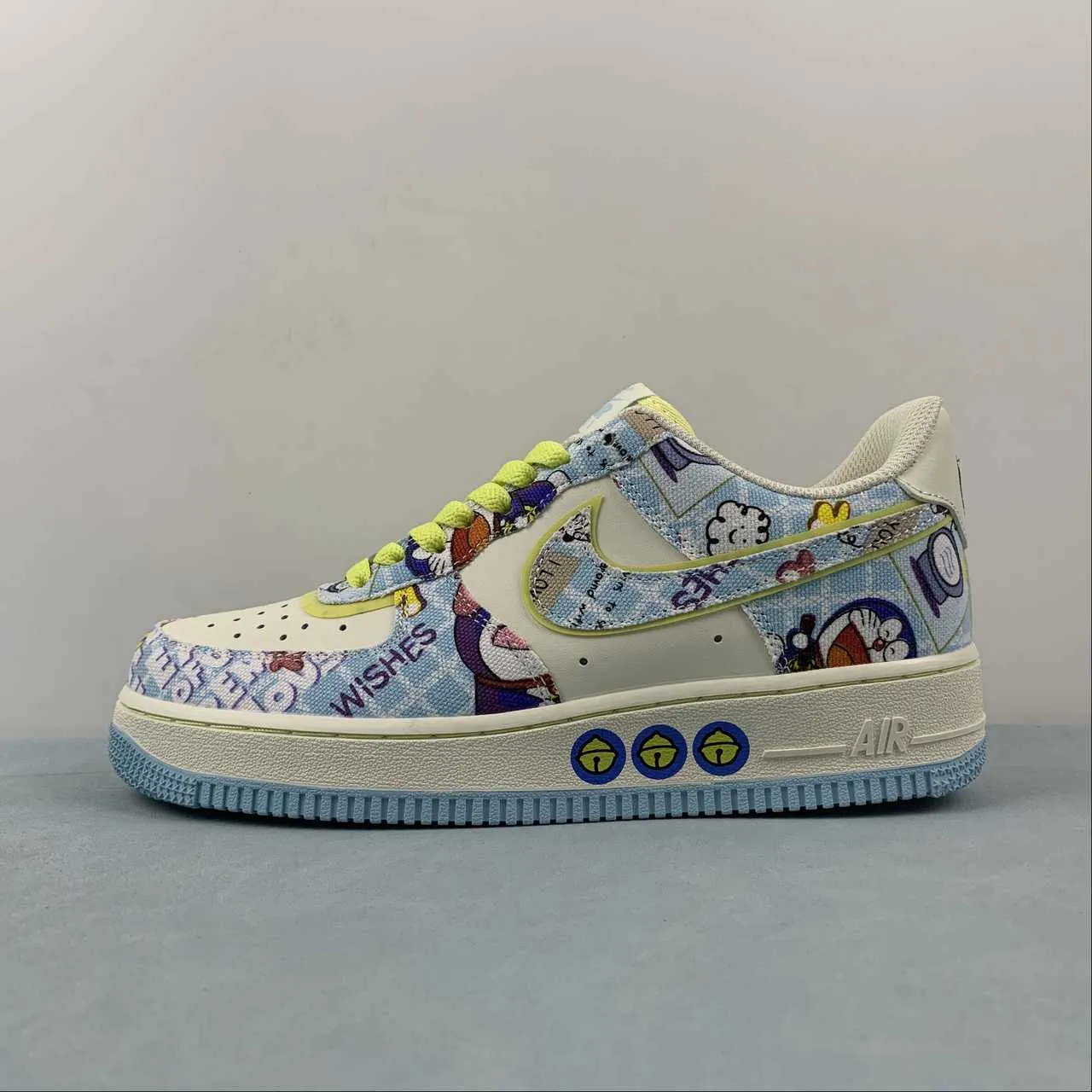 Air Force 1 07 Low Beige Light Blue Lemon Yellow FB0607-055 Antistatic Casual Pair