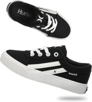 Hurley Boardy Kids Lace Up Canvas Sneakers  Low Cut Skateboarding Shoes for Kids, Sports Shoes for Boys and Girls
