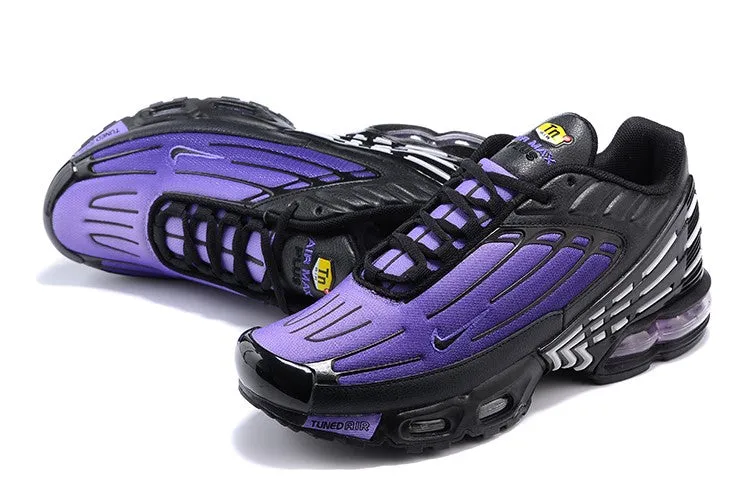 marathons running on an indoor track shoes Air Max Plus 3 Court Purple Black White CO7005-100