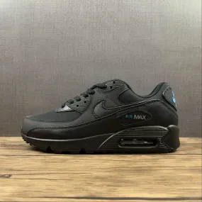 wind - resistant shoes Air Max 90 Black Laser Blue Wolf Grey DC4116-002