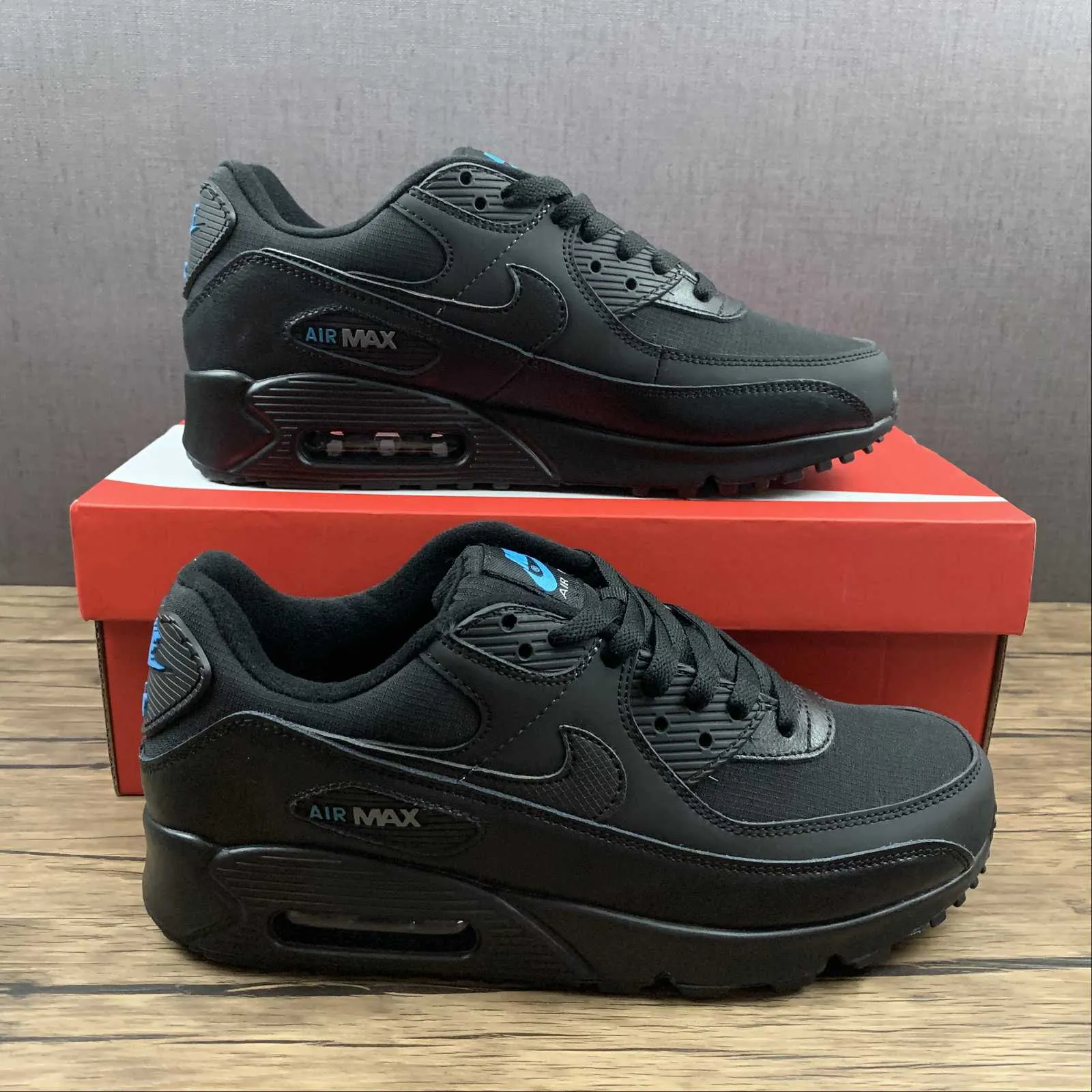 Air Max 90 Black Laser Blue Wolf Grey DC4116-002 New Arrival
