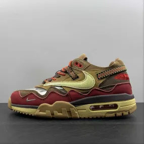 casual - sneakers odor - control - technology - shoes Clot x Air Max 1 Kiss of Death CHA Rocky Tan Sport Red DD1870-200