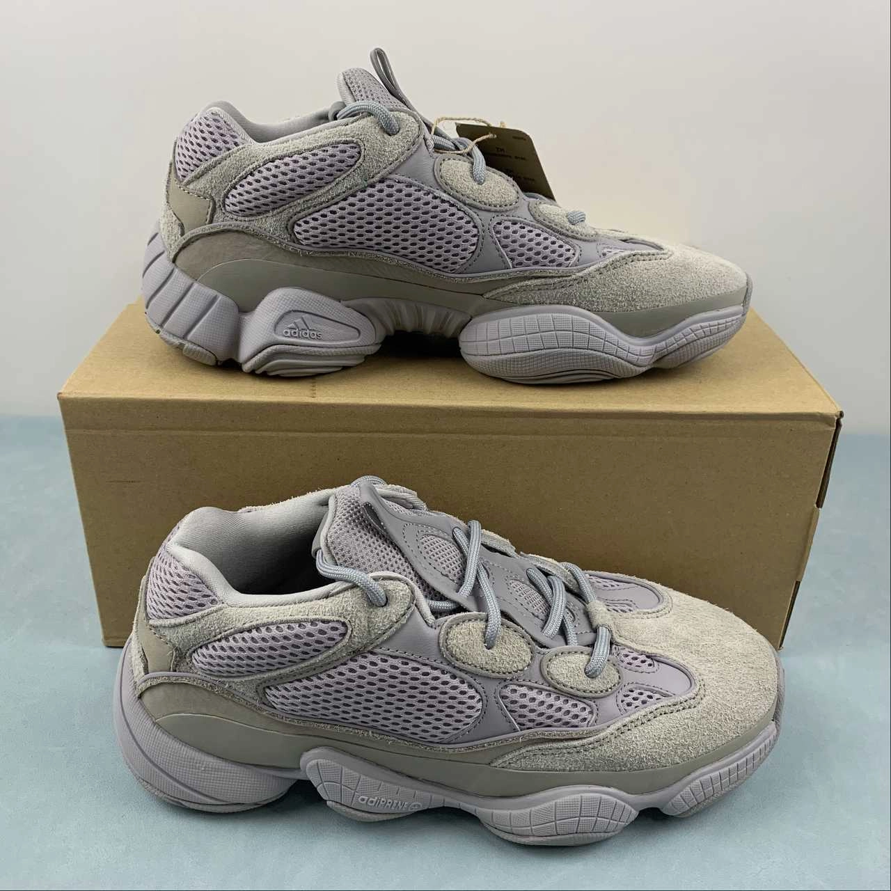 low - profile sole Adidas Yeezy 500 Gray Cream IE4783