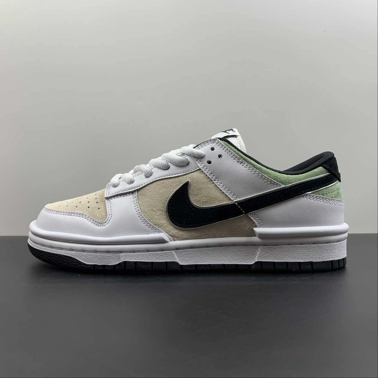 Microfiber Layers Heat Dissipating Design SB Dunk Low White Black Light Green DZ2794-888