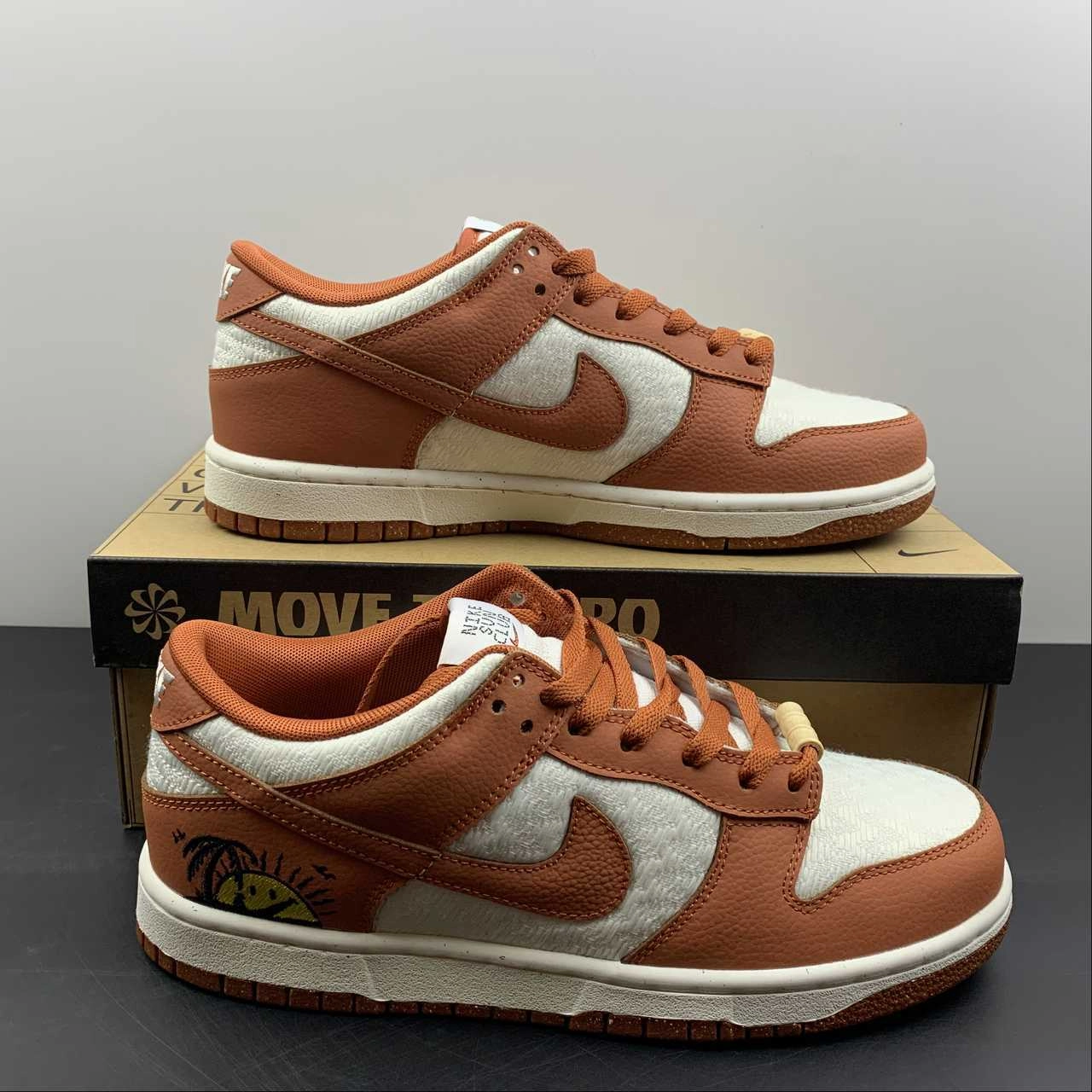 SB Dunk Low Retro Sun Club Burn Sunrise White Orange DR5475-100 Supportive Feel