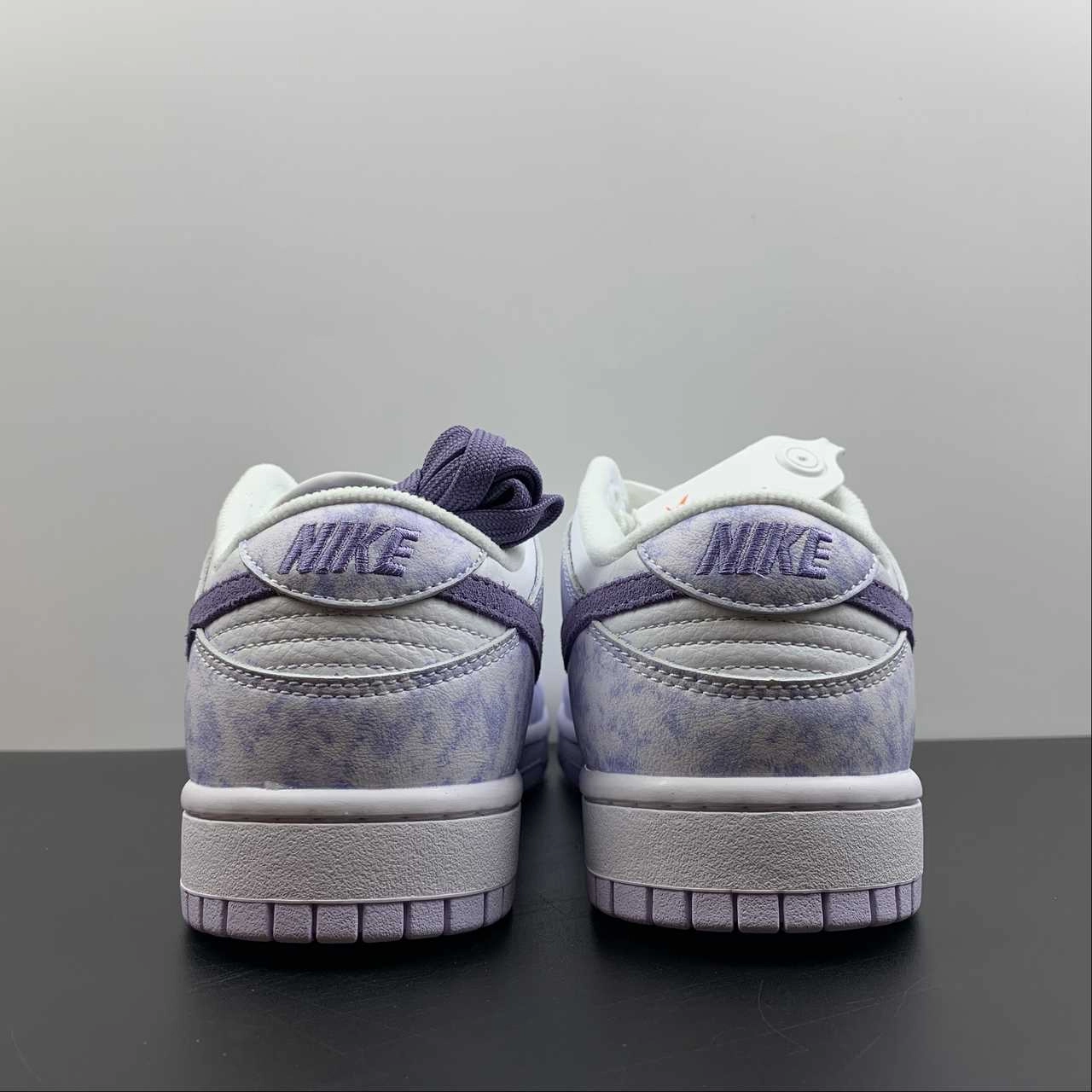 SB Dunk Low OG Purple Pulse White DM9467-500 Grid Traction System Breathable Material