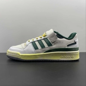 Shock Dispersing Tech Cushioned Comfort Adidas Forum 84 Low AEC White Green Oxide White HR0558