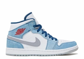 Ultra Cushioned Heel Air Jordan 1 Mid Stealth French Blue