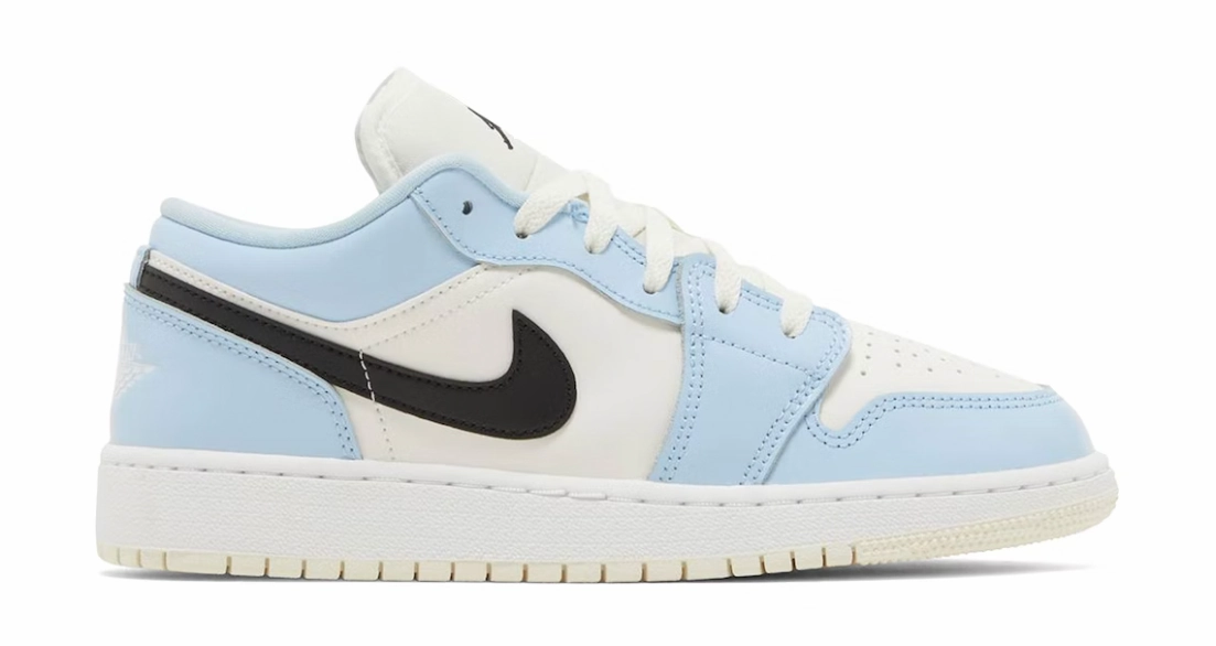 High rebound Sweat Wicking jordan 1 low (gs) ice blue