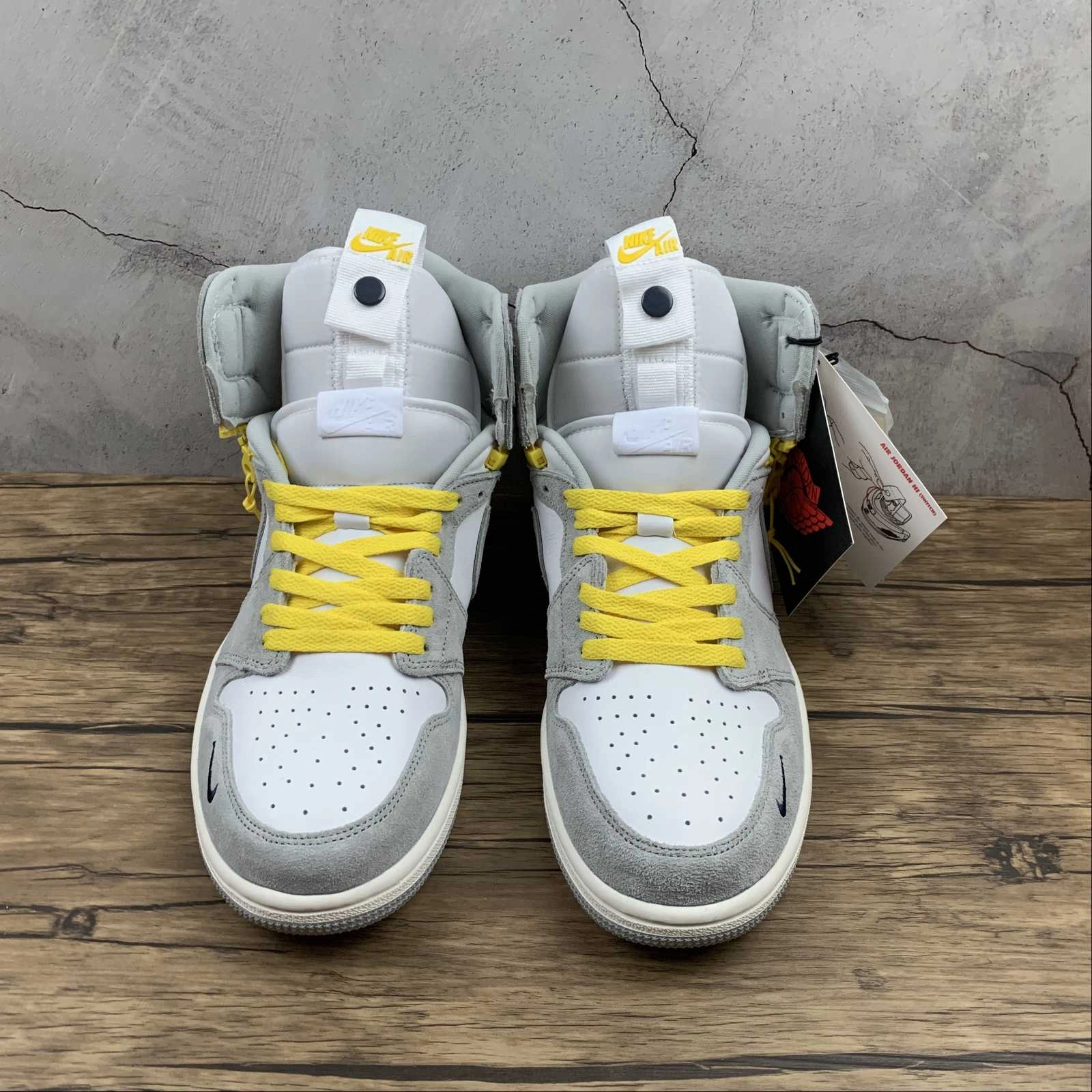 Fast Move Air Jordan 1 High Switch Light Smoke Gray Tour Yellow CW6576-100