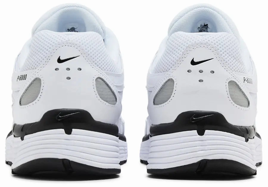 Waffle Traction Outsole Nike P-6000 White Metallic Sliver Black