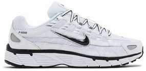 Nike P-6000 White Metallic Sliver Black High Energy Return Impact protection