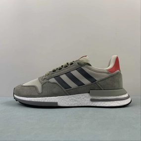 Adidas ZX 500 RM Grey Four Scarlet White B42204 endurance - training running shoes high - arched foot shoe adjustment