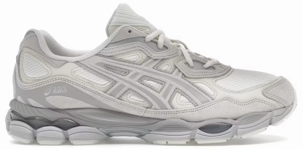 cushioned collar Non Slip Lacing System ASICS Gel-NYC 'CREAM CLOUD GREY'