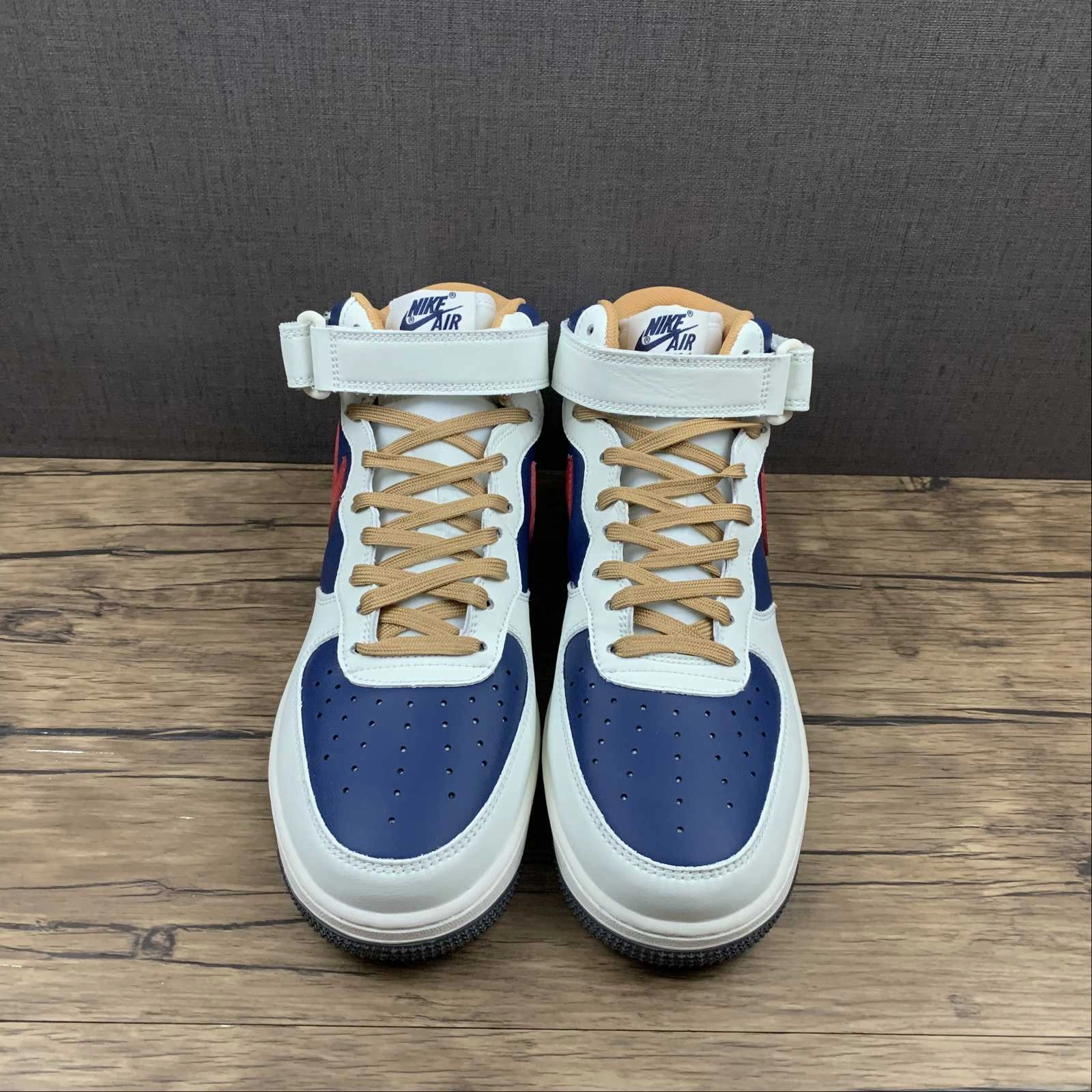 Soft City Tour Air Force 1 07 Mid Beige Dark Blue University Red 512745-068