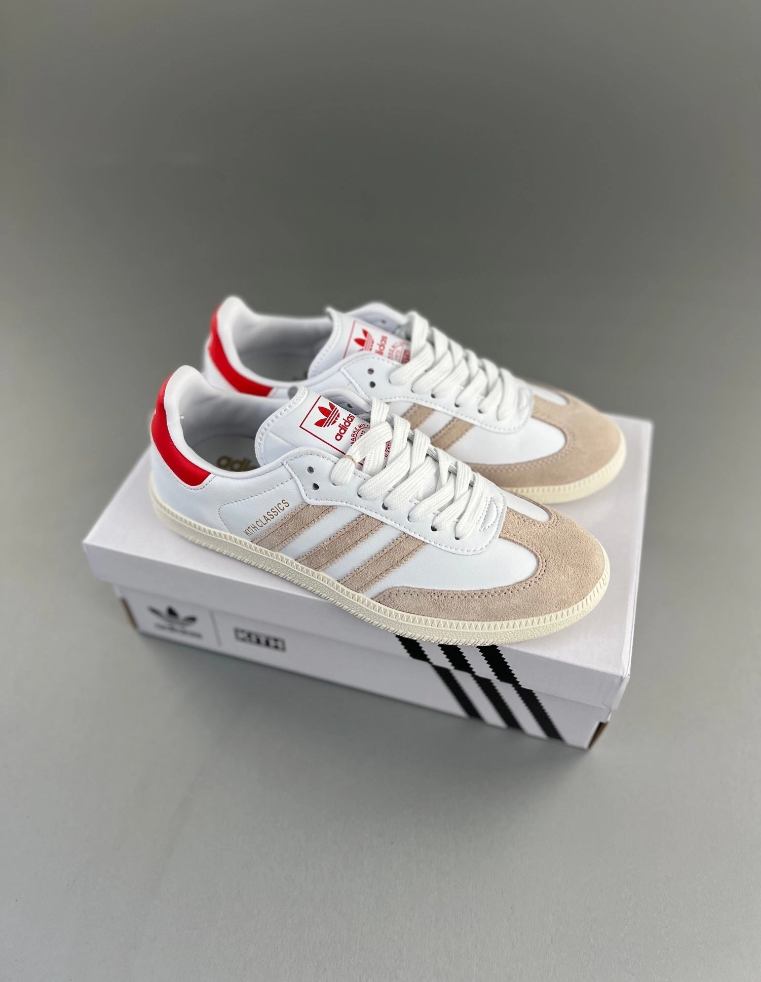 Adidas Samba OG Kith Classics Program White Red GY2544 Minimalist Outfit