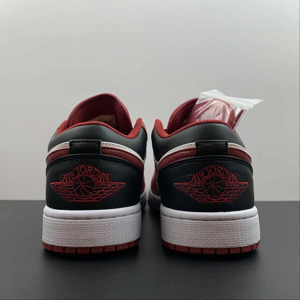 Air Jordan 1 Low Red White Black 553558-163 Unisex style CushionedInsole