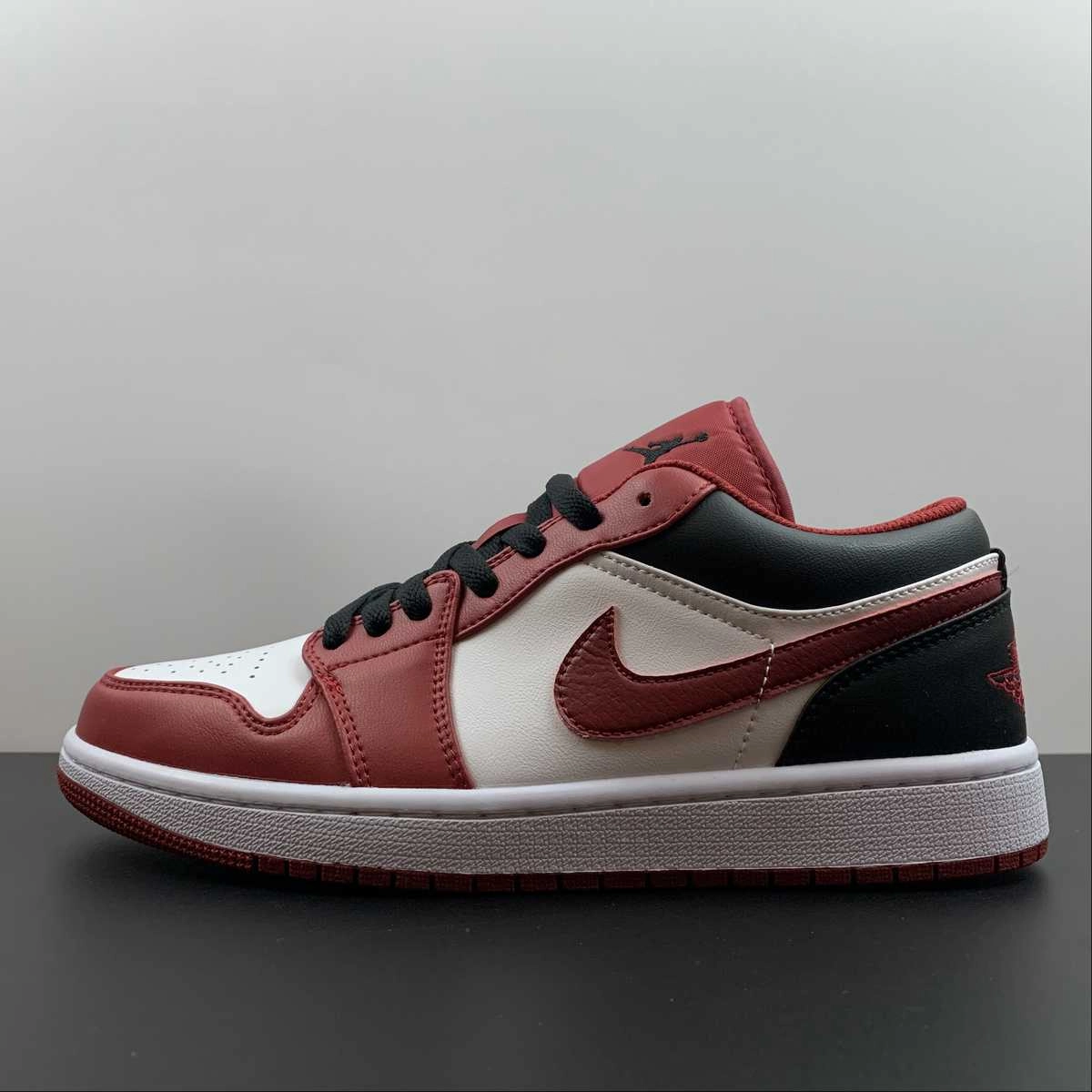 Air Jordan 1 Low Red White Black 553558-163 Comfort