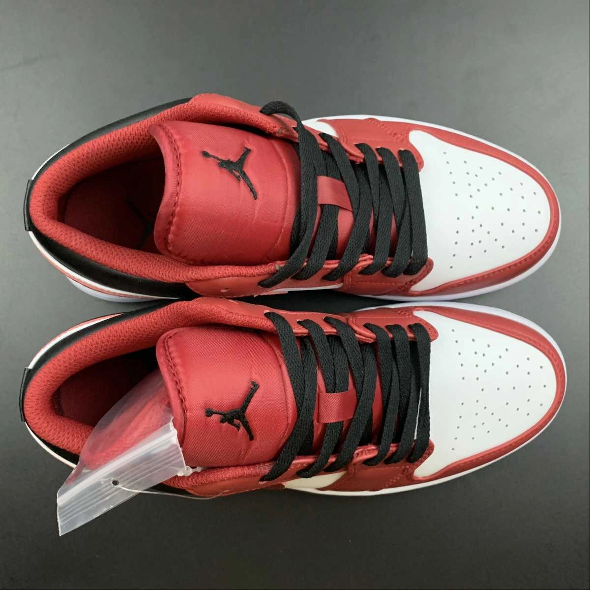 Air Jordan 1 Low Red White Black 553558-163 Dynamic Response Technology