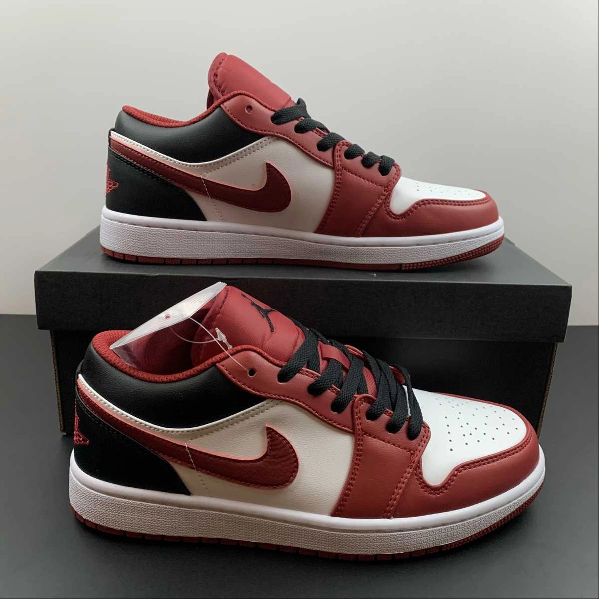 Retro Air Jordan 1 Low Red White Black 553558-163
