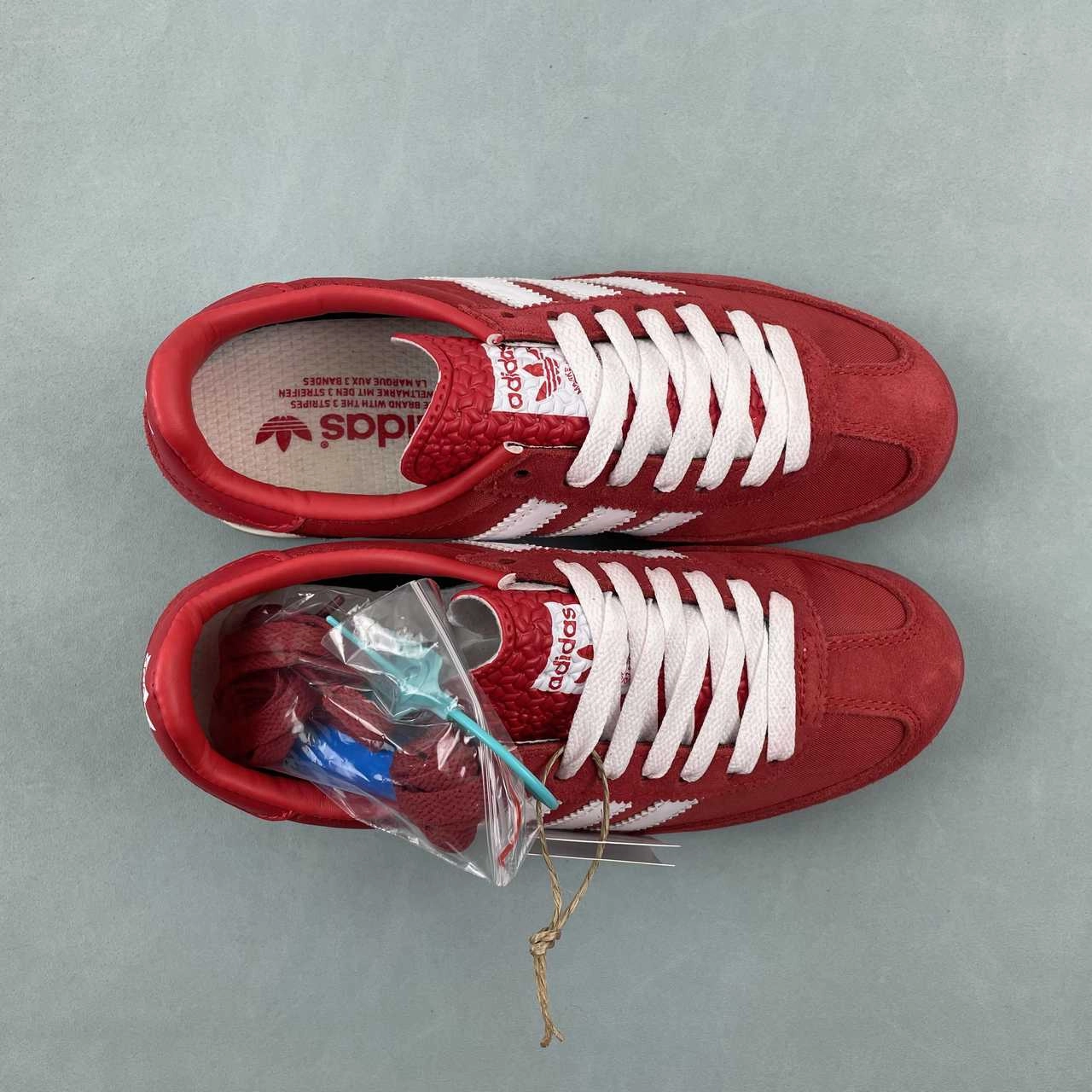 running in a fixed bridge area shoes Genuine Leather Adidas SL 72 OG Better Scarlet Cream White Halo Blue IE3475