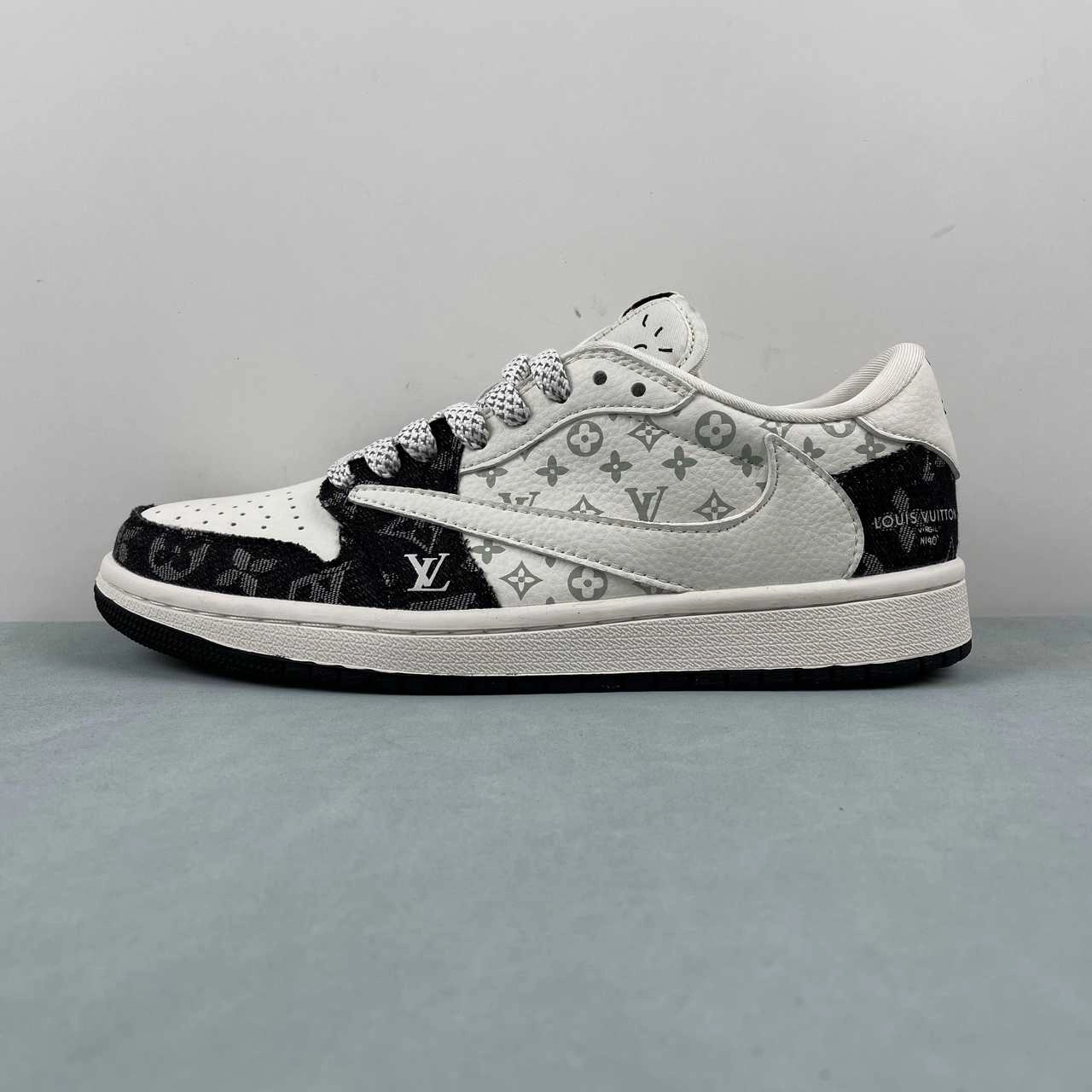 Sculpted materials Fragment Design x Travis Scott x Air Jordan 1 Low OG SP LV Off White Black SJ2068-008
