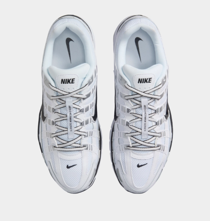 Step Smooth Nike P-6000 White Metallic Silver Black