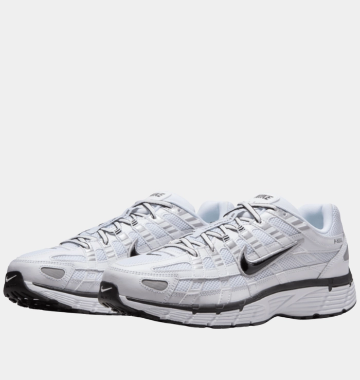 Clean Fit Nike P-6000 White Metallic Silver Black