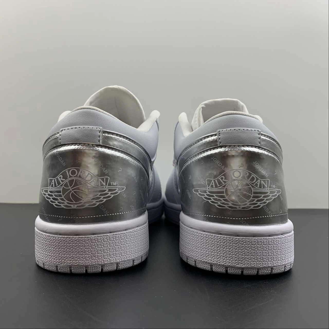 Effortless Wear Comfortable Step Air Jordan 1 Low SE White Metallic Silver-White DX6070-101