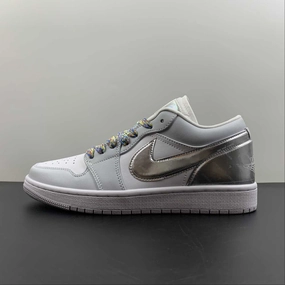 Energy Rush Soft Step Air Jordan 1 Low SE White Metallic Silver-White DX6070-101