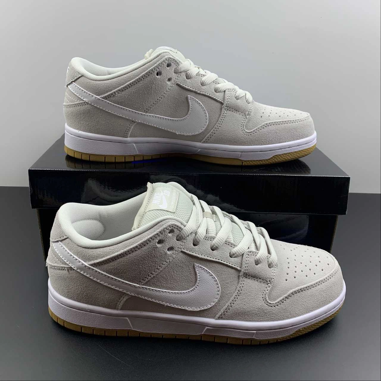 SB Dunk Low Grey White Brown 304292-106 Compression Activated Foam Anti blister