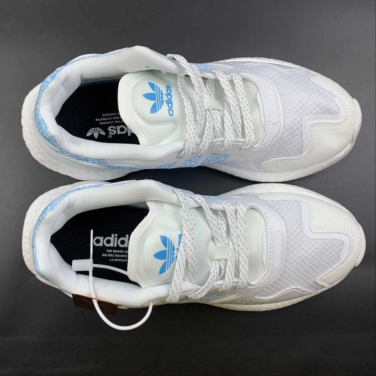 Adidas Day Jogger Boost White Green Blue FX6165 arctic - themed running option high - arch
