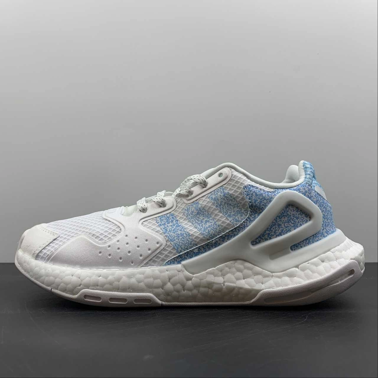 Adidas Day Jogger Boost White Green Blue FX6165 patterned - design shoes downhill running shoes